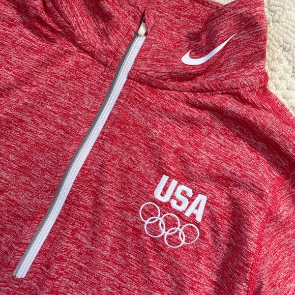 USA Olympic Nike Womens Dri-Fit Heathered Element 1/2 Zip, Size Small - Picture 3 of 9